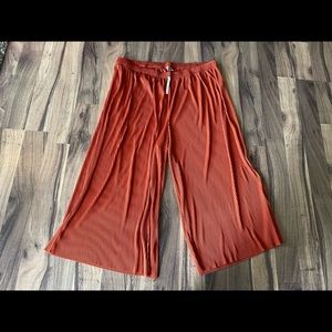 New ASOS Curve Orange Wide Leg Ankle Pants 20